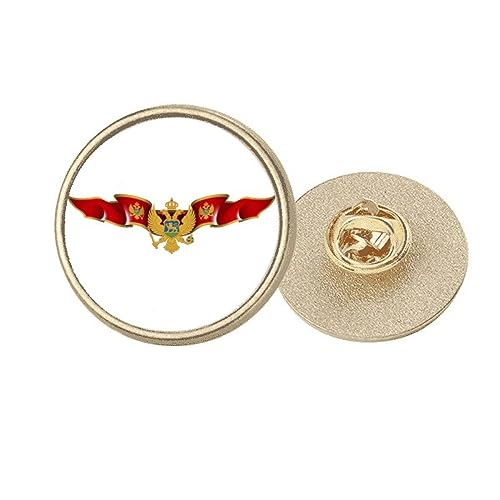 Broche drapeau byzantin métal doré rond taille M pour customiser