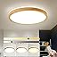 YYUTLUO LED Ceiling Light Wood, Top 360° Glow Square Natural Wooden - View #8