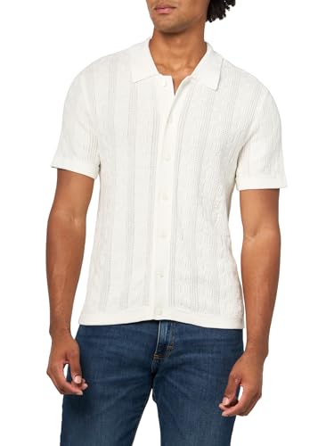 Lucky Brand Men's Short Sleeve Button Down Sweater