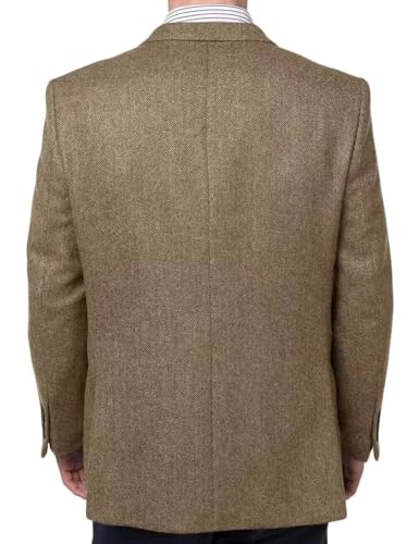 Men's Retro Tweed Blazer Herringbone Two Button Casual Sport Coat Suit Jacket Business Wedding Prom Tux Blazers3