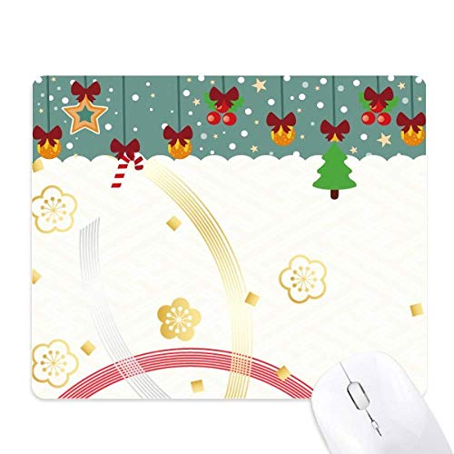 Tapis de souris bureau Sakura géométrique blanc en caoutchouc pour ordinateur portable
