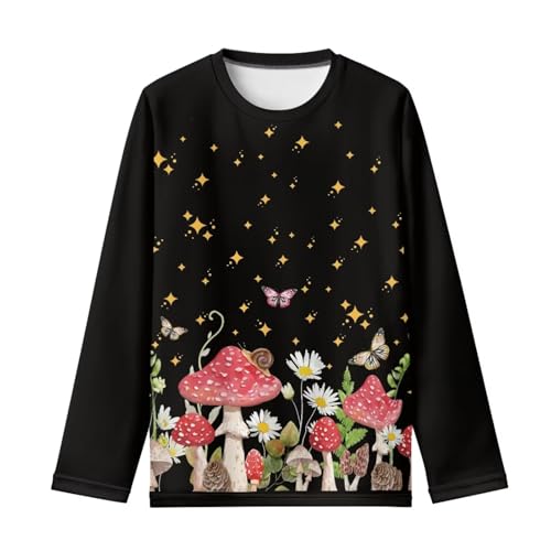 Image of Girls Basic Tee Shirts Outdoor Long Sleeve Shirt Winter Clothes Size 3-16 Top Fall Clothes Gift for Holiday