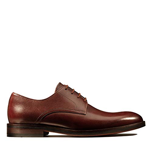 Image of Clarks Men's Oliver Derbys, Brown (British Tan Lea British Tan Lea), 12 UK