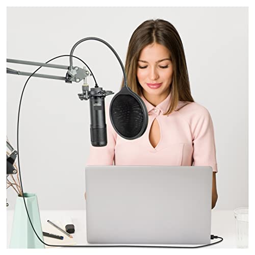 Microphone cardioïde USB AU01-K2 pour PC et smartphone
