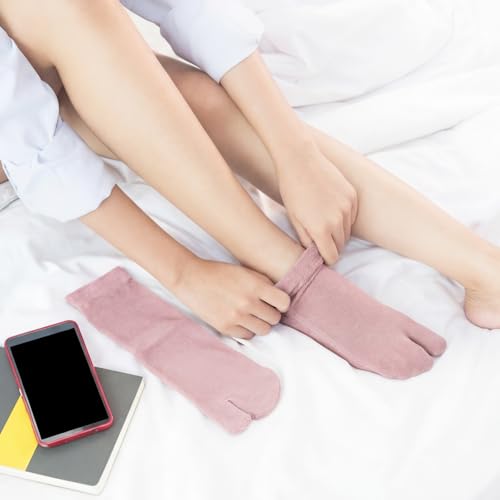 Image of Bencailor 6 Pairs Tabi Socks Elastic Split Two Toe Tabi Flip Flops Socks Ankle Cotton Sandal Matching for Men Women Unisex
