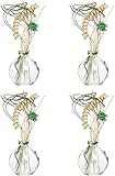 Hosley Diffuser Bottles with Reeds, (NO Diffuser Oil Included). 4 Glass Bottles. 100 ml Ideal Gift, Use with Essential Oils Replacement Diffusers/Reed Sticks Crafts Wedding Party, Spa O9