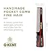 Kent R18T Handmade All Fine Tooth Pocket Comb for Men, Hair Comb Straightener for Everyday Grooming Styling Hair, Mustache and Beard, Use Dry or with Balms, Saw Cut and Hand Polished, Made in England