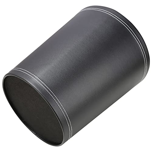 KINGFOM™ Klassisch Leder Papierkorb für Büro/Badezimmer/küche/Schlafzimmer (Schwarz) - Image 7