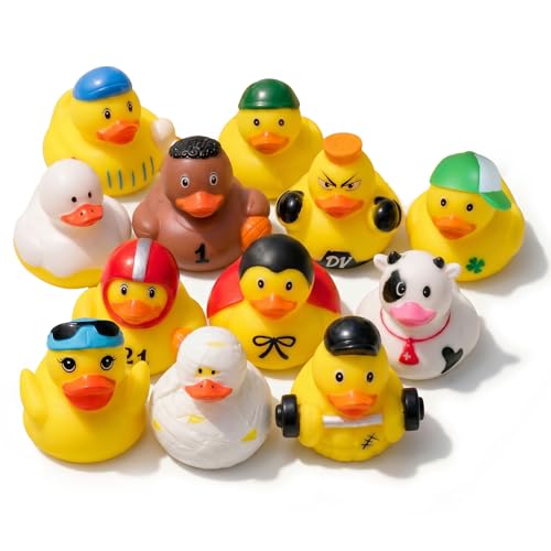 30 Stück Quietschenten Set - Bunte Badeenten mit Quietschfunktion für Bad Pool & Party - Lustige Gummienten als Deko und Spielzeug