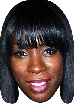 FoxyPrinting Heather Small Celebrity Cardboard Party Face Mask Fancy Dress