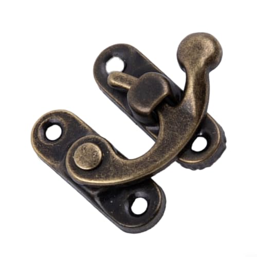 Image of 30 Pieces Antique Bronze Iron Padlock Hasp Hook Lock Set For Mini Jewelry Wooden Box With Screws(Bronze)
