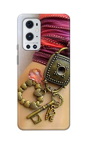Image of Girl Hand with Keychain Hard Back Case Cover for OnePlus 9 Pro Back Cover -(J5) VNS2228