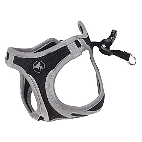 Croci C5081645 - Pettorina Riflettente Per Cani, Multicolore (Nero), L, 1 Pezzo