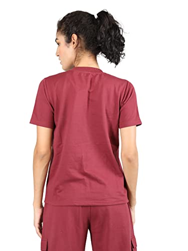 Image of CHKOKKO Women's Terry Cotton Loose Fit Half Sleeve Casual Style T-Shirt