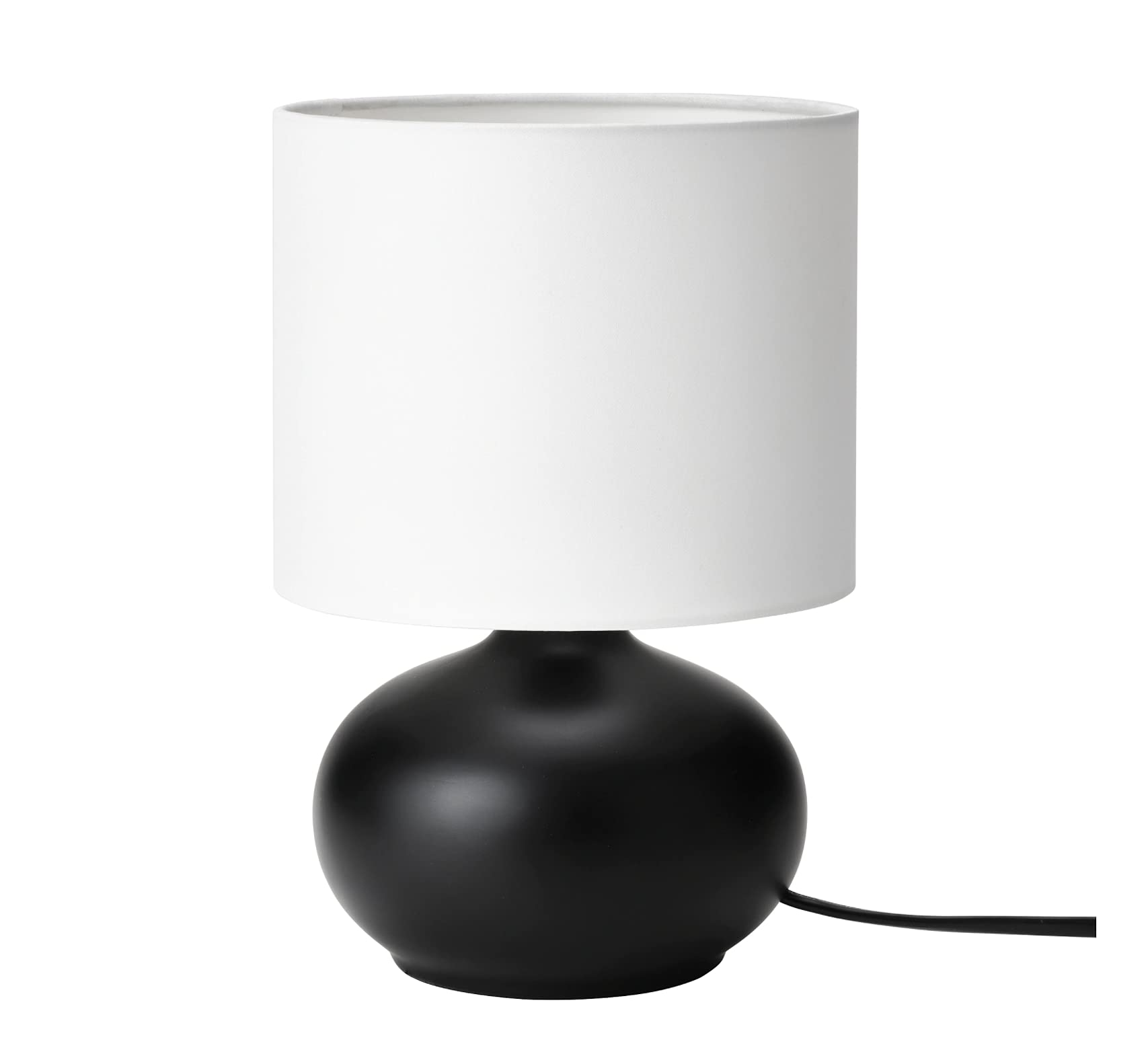 IKEATVARFOT Black and White Table Lamp, Height: 9 " (22 cm), Base Diameter: 3 " (7 cm)
