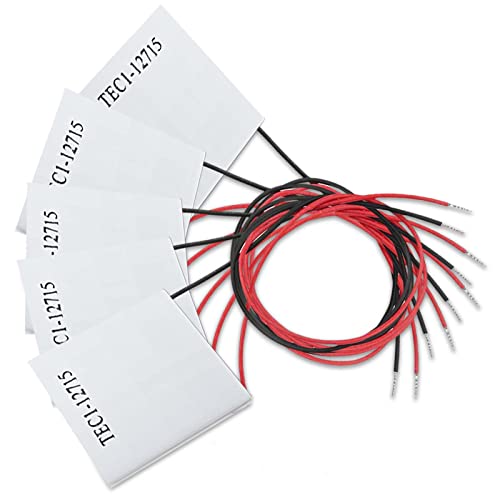 Image of 5PCS TEC1-12715 12V 15A 68-140℉40MMX40MM Heatsink Thermoelectric Cooler Cooling Peltier Plate Module Suitable for Large Refrigeration Equipment Such As Refrigeration Boxes and Refrigeration Cabinets
