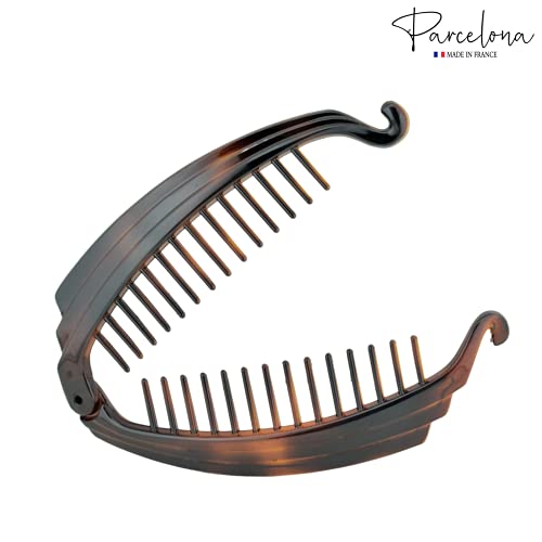 Pince banane en acétate de celluloïd 12,7 cm pour queue de cheval premium - 3