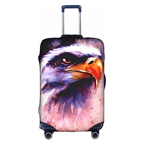 Housse de bagage extensible blanche taille S motif aigle de 45,7 à 81,3 cm