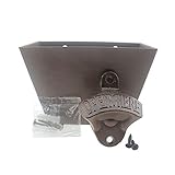 SE Bottle Opener Wall Mounted with Cap Catcher, Great Choice for New Year Men Gift