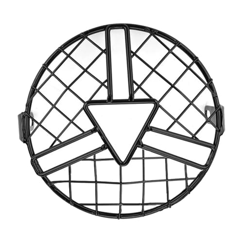 Couverture phare moto gril rond 6.5 pouces en fer noir universel