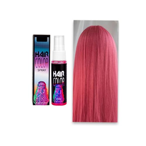 Tinte temporal para el cabello, espray para todo tipo de cabello, secado rápido, color de pelo para fiestas, Hollowen, cosplay (rosa, talla única)