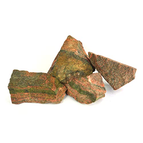 Reiki Crystal Products Natural Unakite Rough, Raw Stone 1 KG, Unakite Raw Stones