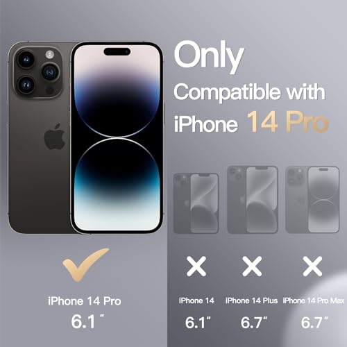 JETech Silikon Hülle für iPhone 14 Pro 6,1 Zoll, Ganzkörper Handyhülle mit Seidig-Weicher Berühren, Stoßfest Schutzhülle mit Mikrofaser-Futter (Schwarz) – Bild 3