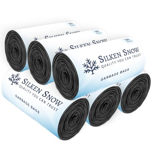 Image of Garbage Bags Medium Size, 19x21 Inches, Biodegradable Dustbin Bags Medium, Polythene Trash Bag For Home, Office, Kitchen, Restaurants, Plastic Dust Bin Cover, 30 Bags Per Roll (Pack of 6)