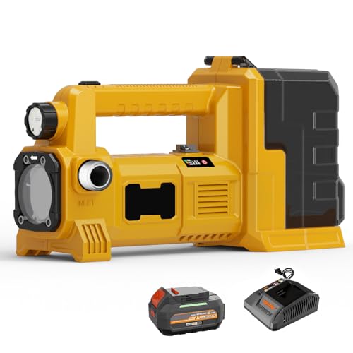 Cordless Water Transfer Pump Compatible with Dewalt 20V Max Battery, 1/4HP Brushless Motor, 540GPH Self Priming Utility Pump for Pool, Pond, Garden, Tank, 4.0Ah Battery and Charger Included