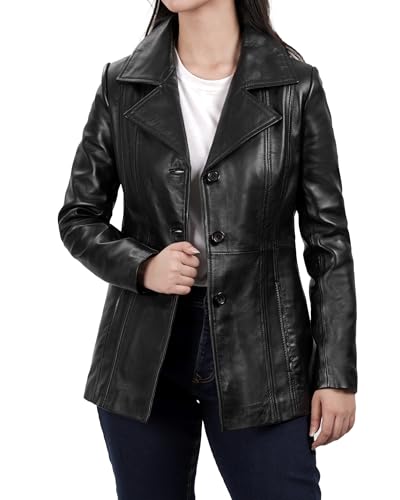 Image of Blingsoul Womens Real Leather Jacket - Asymmetrical Leather Jackets for Women