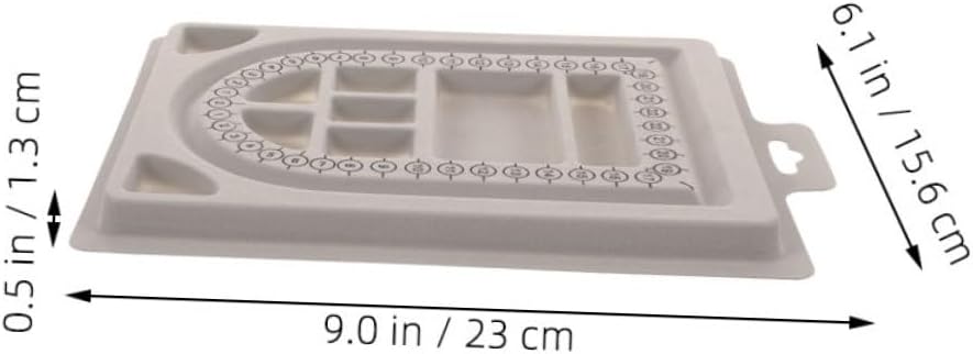 IWOWHERO 2pcs Flocked Design Board for Jewelry Making Precision Measurement Tray for Beads Necklaces Bracelets DIY Tool for Designers Beginners