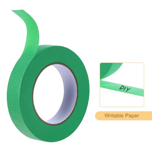 Image of Masking Tape Green Painters Tape Paper Tape [for Crafts DIY Walls Painting Packing Automotive Home Decoration Teaching]- 1 Inch x 60 Yards /12 Rolls