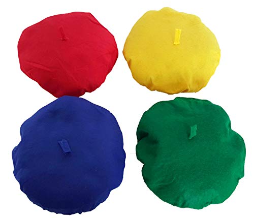 Dondor Felt Berets for Children and Teenagers (MULTICOLORED, 4 PACK)