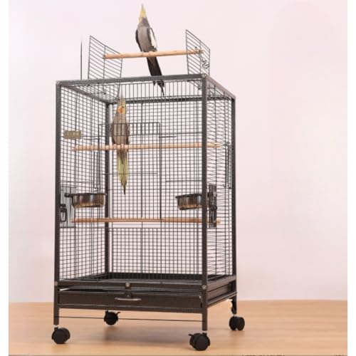 大型 鳥ケージ オカメインコ ケージ Demanca 鳥籠 複数飼い バード籠 文鳥 オカメ インコ 耐久性 (B)