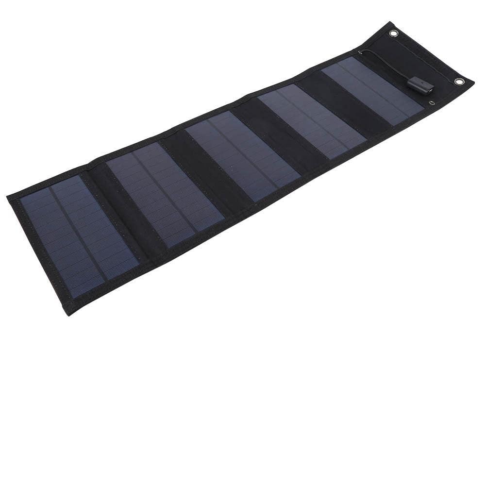 BuyWeek Pannello Solare 20W, Pannello Solare Portatile e Pieghevole Pannelli Solari Caricatore con Porte USB, Impermeabile IP65, per Escursioni, Campeggio Compatibile Telefono, Laptop, Tablet