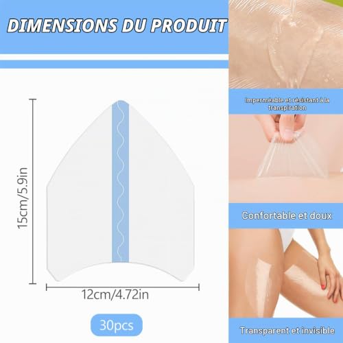 TGKEAIY Lifting Instantané des cuisses, Lot de 30 Transparent Imperméables Autocollants Anti-Frottement pour l'intérieur de la Cuisse, Bande Autocollants Invisibles pour le Lifting des Jambes – vue 2