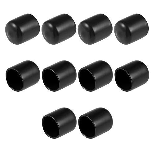 TA-VIGOR 10Pcs Rubber End Caps, 16mm ID Round Flexible Screw End Caps Thread Protectors
