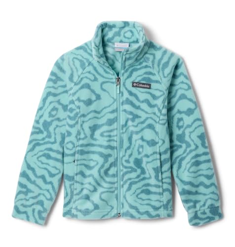 Image of Columbia Youth Girls Benton Springs II Printed Fleece Jacket, Spray Topoglitch Tonal, Large