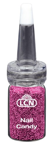LCN Nail Candy Pink 4 Micro Beads For Nail Designs 5ml