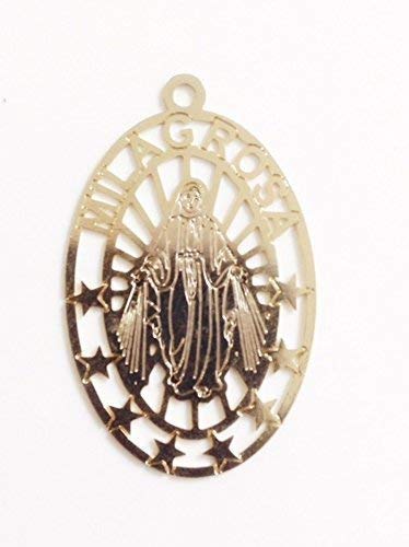 Miniatura 5 de SIFRIMANIA Virgin Mary Pendant 17" Ball Chain Medalla Virgen de la Milagrosa