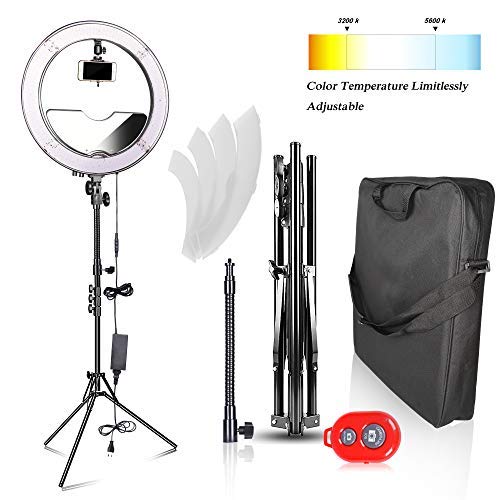 Emart 18 Inch Bi Color Led Ring Light With Stand Desertcart