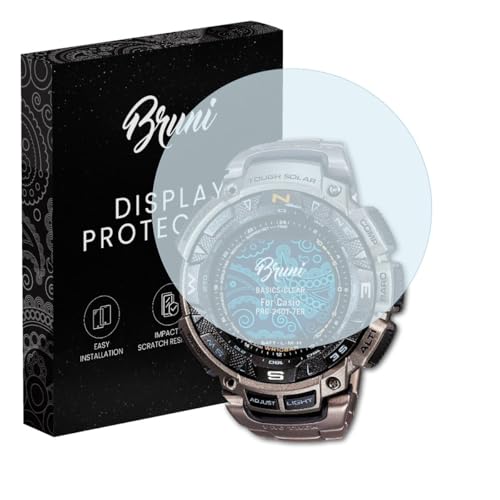 Bruni Screen Protector compatible with Casio PRG-240T-7ER Protector Film, crystal clear Protective Film (2X)