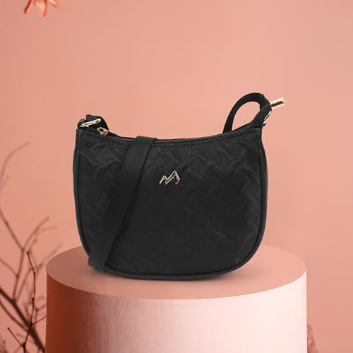 Image of Metro Women Casual Fabric Soft Body Zipper closure Quilted Sling Bag