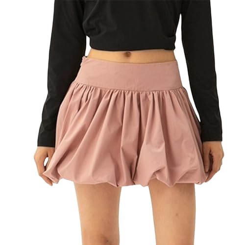 Women Bubble Skirt Y2k Mini Skirts Trendy Summer Pleated Skirt Casual High Waist A-line Skirts 2025 Fashion