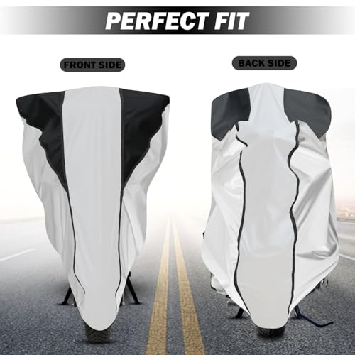 Image of All Weather Protection Two Wheeler Cover for Ola Electric S1 X, Scooter & Scooty | Anti Dust, 100% Water Resistance, Heat Resistant, UV Proof - Triple Stitched | (Black Top Red)