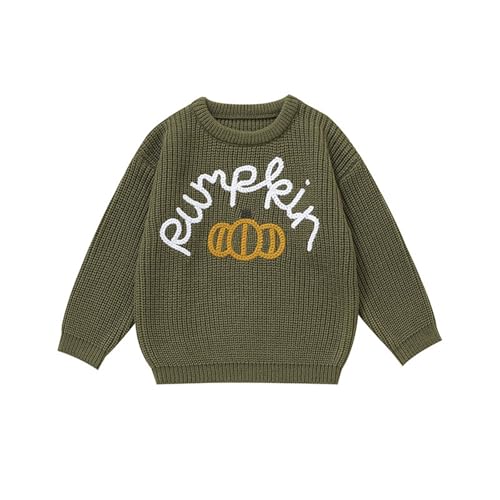 Toddler Boys Girls Halloween Pumpkin Sweaters Warm Knitted Sweater Fall Winter Long Sleeve Cute Pullover Knitwear