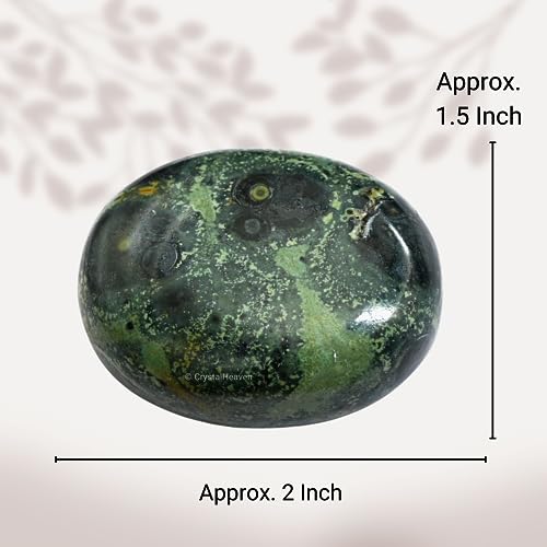 Image of Certified Kambaba Jasper Crystal Palm Pebbles Stones for Anxiety Stress Relief Massage - AAA Grade Original Healing Gemstone Agate Palm Stone for Yoga Meditation Spiritual Reiki Feng Shui