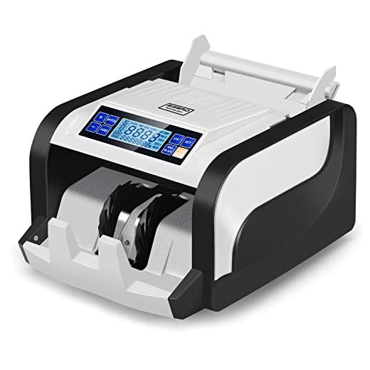 BisBro Technology Professional BB-2608 - Contador de billetes, reconoce falsos forma inmediata, rápido detector cuenta 1000 por minuto, euros, dólares estadounidenses, libras