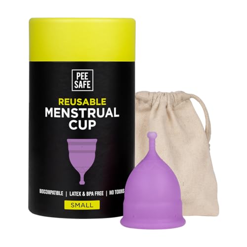 PEESAFE Menstruationstasse für Frauen | auslaufsicher | geruchlos | medizinisches Silikon | wiederverwendbar menstrual cup | Periodentasse | menstruationstasse s, Klein