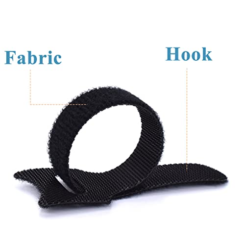 100 Pcs Cable Ties Reusable Hook and Loop Cable Straps Adjustable Tidy Fastening Strap Wire Management for Home & Office Accessories Headphones PC Wire USB Data Cables Organizer - Image 3